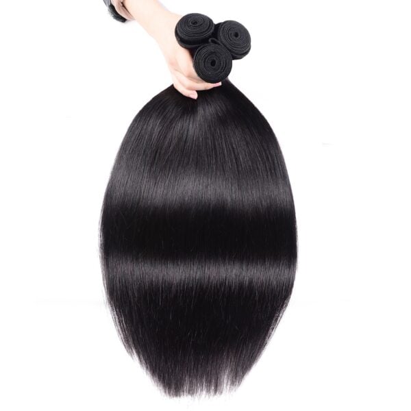 Sunber Hair Thick Brazilian Straight 3 Bundles Hair Weave With Remy Human Hair Extensions - 26 28 30