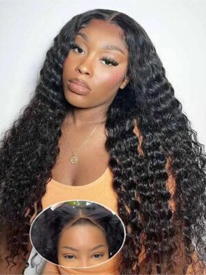 FABA Glueless HD Lace Wig Natural Black Curly Wear&Go Wig Beginner-Friendly - 13x4 Lace / 180% Density / 28inch