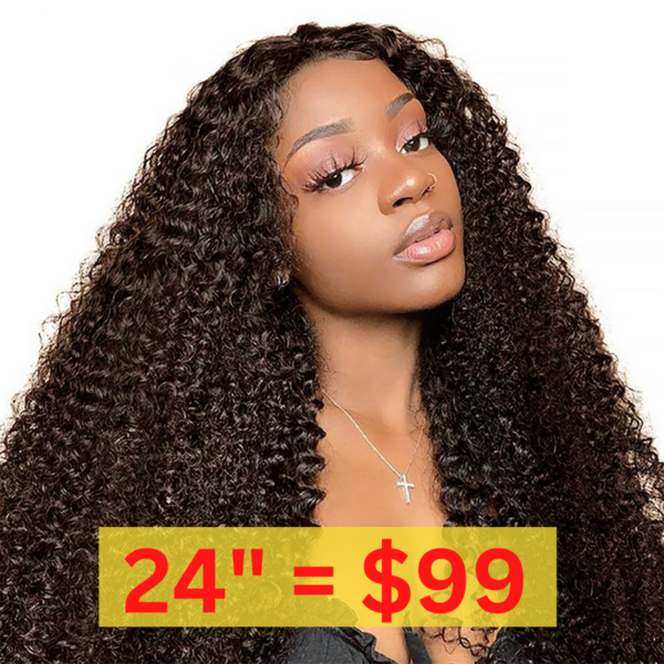 astridsmith_5 Clearance Sale Sunber Dark Brown Color Kinky Curly Glueless Wigs Human Hair Wigs 180% Density Flash Sale - 26