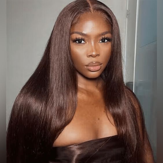 b3bdf46cee38490aa4f3252c8dd48eaa Brown Straight 360 Transparent Lace Front Wigs 180% Density - 360 Lace / 180% / 24inch
