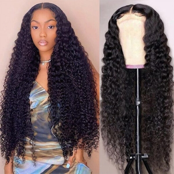 Sunber 5*5 Glueless HD Lace Closure Wig Deep Wave Human Hair Wigs - 28 / 250%