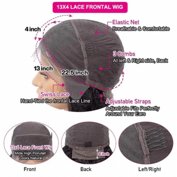 Sunber Brunette with blonde highlight 13*4 Lace Front Loose Wave Wig Face-framing Precolored Human Hair - 20