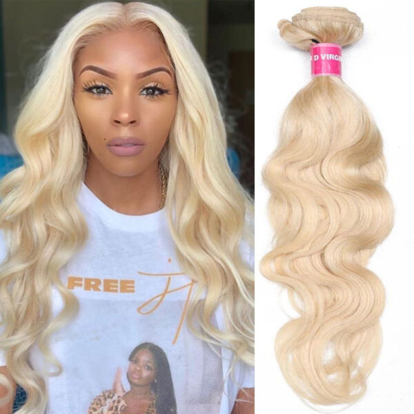 Sunber Hair 613 Blonde Virgin Human Hair Extension Body Wave Bundles 10-24 Inch 1PCS - 100% Human Hair / 20