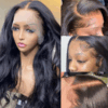 Natural Black Body Wave 13x4 HD Lace Front Wigs 180% Density 100% Human Hair - 13x4 Lace / 16inch