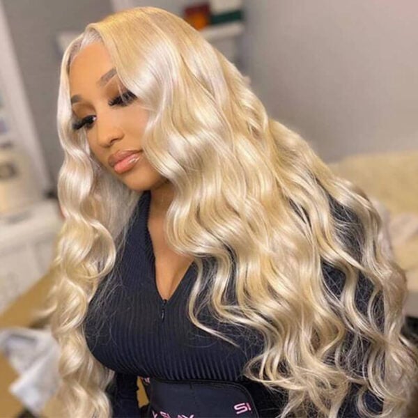 Blonde #613 Wig Body Wave Wig HD Lace Front Wigs Human Hair Wig - 13x6 Lace / Yes（+） / 28inch