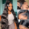 Natural Black Body Wave 13x4 HD Lace Front Wigs 180% Density 100% Human Hair - 13x4 Lace / 16inch