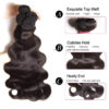 brazilian_body_wave_3_bundles_2_cb0c64df-291e-4ef8-9d28-7732b0eaf828 Sunber Natural Black Body Wave Straight 4 Bundles Human Hair Weave - 12 12 12 12 / Straight