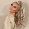 half up/half down #60 platinum blonde. - 20"