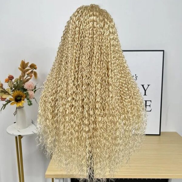Pre-Cut Lace Wear Go Glueless Wig 613 Blonde Pure Color Curly Breathable - 13x4 Lace / 150% Density / 22 inch