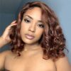 Short Glueless Body Wave Bob Wig 4x4/13x4 Lace Front Human Hair With Breathable Cap - 5x5 Lace / Brown Color / 14inch