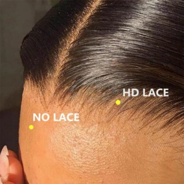 Sunber Kinky Straight Glueless Wig Invisible 5*5 HD Lace Wig Human Hair - 24 /  Kinky Edge 13*4 Lace Frontal