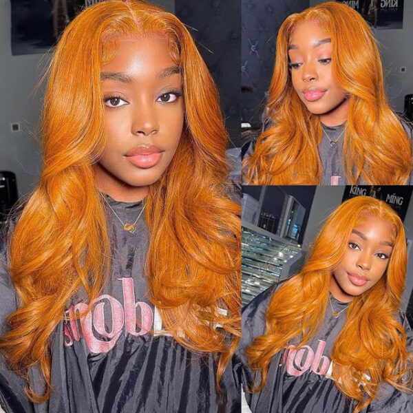 ginger_5 Glueless Wig Ginger Wig 13x4 Transparent HD Lace Front Wigs Body Wave Wig - 5x5 Lace / 180% / 30inch