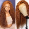 gingercurly-2 Ginger Color Wig Curly Wig 180% Density 4*4/13*4/13*6 Lace Front Wig - 13x6 Lace / NO / 18inch