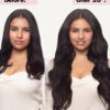 girls-colors-sarara-BA-a invisible clip-in hair extensions #1b natural black. - 14" / Classic