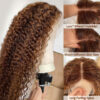 gt_4_e7bbf417-f979-4c0b-abc5-9a6fa1f9692c Pre-Cut Lace Wear Go Glueless Wig Honey Blonde With Brown Piano Color Curly Breathable - 4x4 Lace / 28 inch