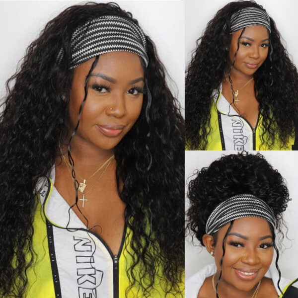 headband_66342d04-5e9c-492f-9b19-b1e3de1a9a75 Flash Sale Sunber Water Wave Glueless Headband Wig Human Hair Natural Color 180% Density - 20