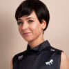 ht-1-b pixie human wig with bangs - 4" black.