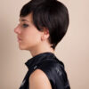 ht-1-d pixie human wig with bangs - 4" black.
