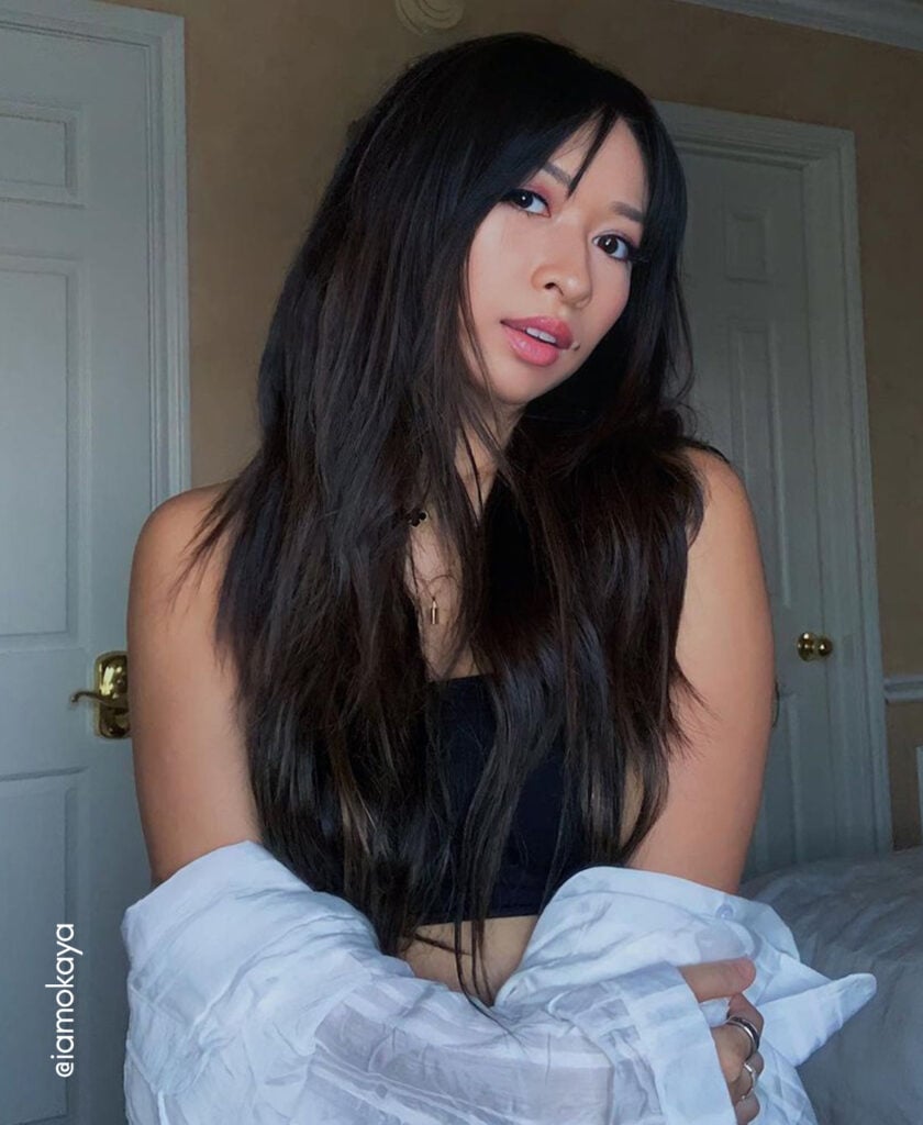 invisible clip-in hair extensions #1b natural black. - 24" / Extra Volume