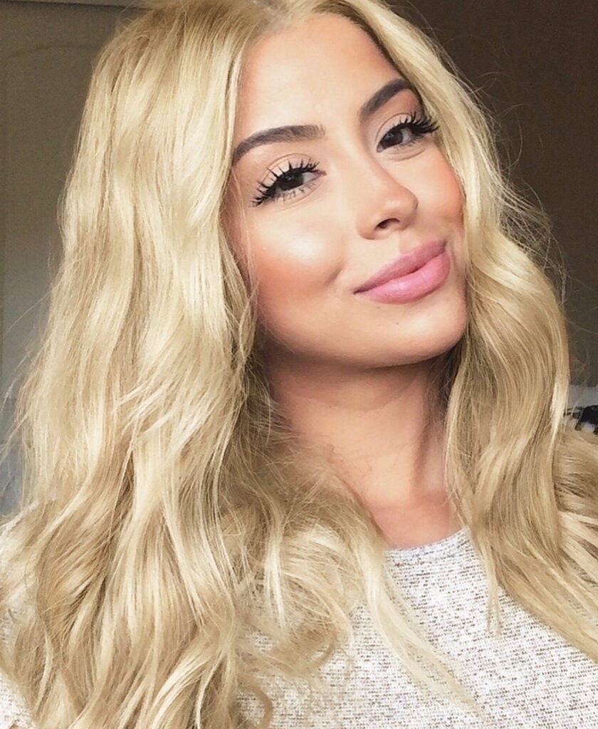 invisible clip-in hair extensions #613 light blonde. - 20" / Classic