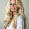 inv-girls-613-c invisible clip-in hair extensions #613 light blonde. - 16" / Classic