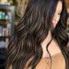 inv-girls-dark-high-b invisible clip-in hair extensions #1b-6 dark highlights. - 14" / Classic