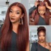 kinkystraightlacewig_b40954cd-9c4e-4494-b664-da9fe0f68642 Extra 70% OFF |Sunber Reddish Brown 13*4 Lace Front Wig Kinky Straight Dark Auburn Copper Color Human Hair Wigs - 13*4 Lace-Kinky Straight / 16