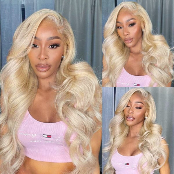 Extra 70% Off Sunber Layered Cut Dusty Blonde Body Wave Pre-Everything 13X4 Frontal Human Hair Wigs - 24