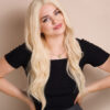 photo-2-a front lace human wig - 20" platinum blonde.