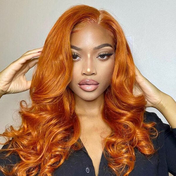Ginger Wig Body Wave Lace Front Wig Hair Wig 4x4/13x4/13x6 Transparent Lace Front Wig - 4x4 Lace / 150% / 22inch