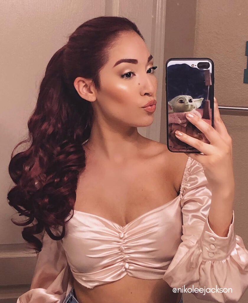 ponytail - #99J cherry red. - 14 inches