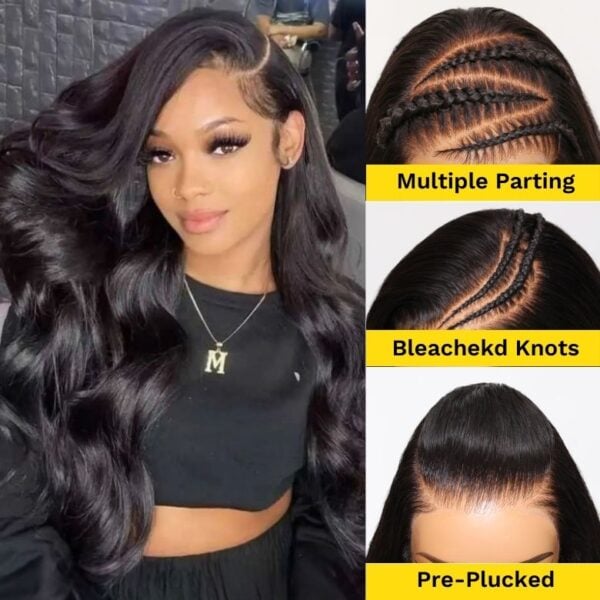 Extra 70% OFF | Sunber Deep Parting 7×5 Bye Bye Knots Pre-Cut Lace Body Wave Wig Human Hair - 20 / 13*6 Pre Everything