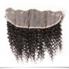 Brazilian Virgin Curly Hair Extensions - Natural Black - Lace Frontal with 4 Bundles, 100% Human Hair Extensions Wefts - 12 14 16 18+10