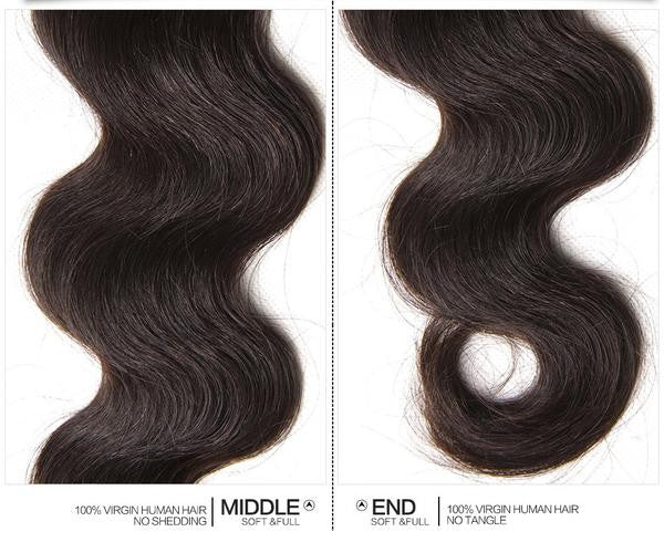 product-image-252120747_grande_d7f77ee6-218c-406c-bd54-0ba30c7c3dae Sunber Hair Virgin Malaysian Hair Body Wave 4 Bundles With 4*4 Lace Closure, Tangle Free, No Shedding - 20 22 24 26+20 / Free Part