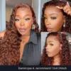 reddishbrowncurly-3 Reddish Brown Curly Wig HD Lace Front Wigs 4*4/13*4/13*6 Lace Human Hair Wig - 13x4 Lace / Yes(+) / 24inch