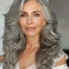 salt-pepper-model-b tape-in hair extensions salt & pepper. - 20"/50g / Invisible