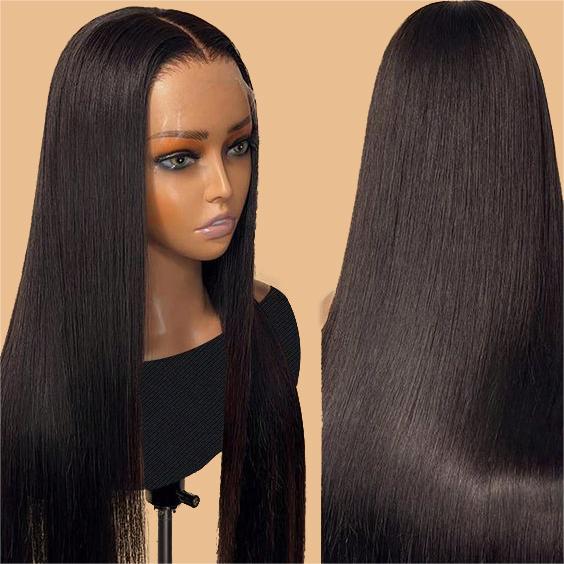 Faba 40 Inch Super Long Human Hair HD Front Lace Wig - 13x4 / 38