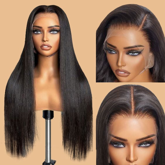 Faba 40 Inch Super Long Human Hair HD Front Lace Wig - 13x4 / 38