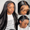 straightnaturalblack_4_e2e5e7a4-e965-425e-975d-4f4d5a09217f Natural Color Wig 4x4/13x4/13x6 HD Lace Front Wigs Breathable Cap Straight Wigs - 13x4 Lace / No / 18inch