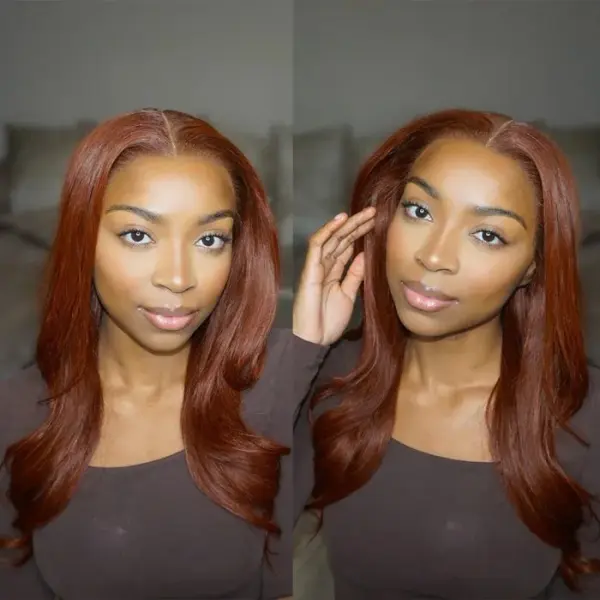 straightreddishbrown-4_a09c96e9-b465-406e-8e3b-62ea6a1634bc Reddish Brown Wig 150% Density 360 Lace Straight Closure Lace Wig Wig 100% Human Hair Wig - 360 Lace / 150% / 16inch
