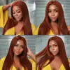 Reddish Brown Wig Straight 360 Transparent Lace Front Wigs 180% Density Wig - 360 Lace / 180% / 18inch