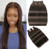 sunber-hair-chocolate-brown-color-4-straight-bundles-straight-human-hair-weave-3pcs-model Flash Sale Sunber Chocolate Brown Body Wave Hair Bundles #4 Straight Human Hair Weave 3 Pcs For Clearance Sale - 24 26 26 / Body Wave