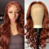 sunberCopperBrownlacewig05_80347627-3530-4328-9416-de5de542fc4a 50% OFF Sunber Copper Brown Body Wave 13x4 Lace Front Wigs Pre-Plucked With Babyhair - 20 / 150%