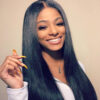 Sunber Hair Straight Hair 3 Bundles with 13*4 Transparent Ear to Ear Frontal Closure - 16 16 16+12