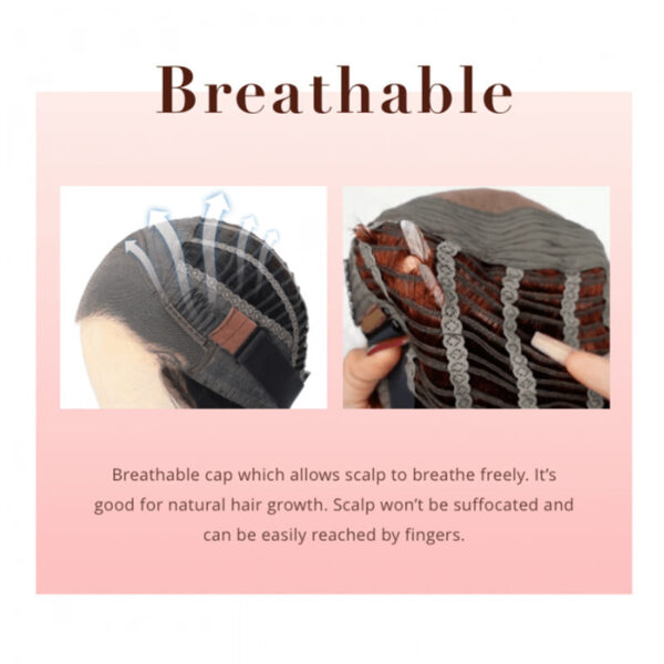 sunberairwigcap01_1_da3a54c6-2abc-4fac-b5c7-174677d4cb07 Sunber Reddish Brown Jerry Curly Pre Cut Glueless Lace Wig Human Hair Wigs Flash Sale - 20 / 13x4 Lace