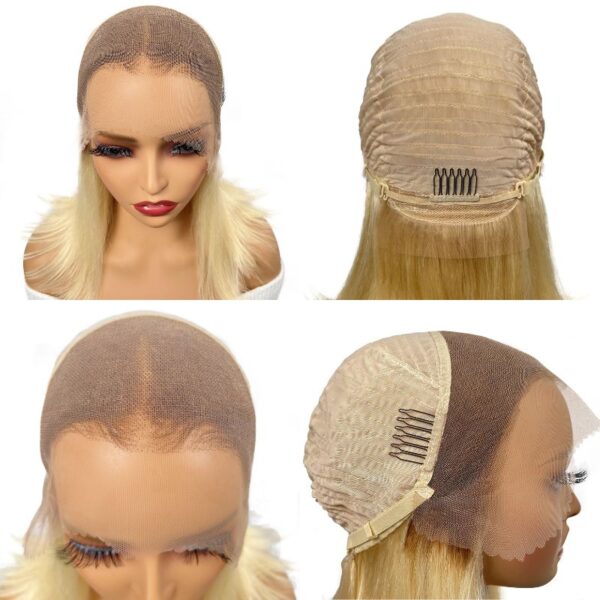Sunber Blonde With Dark Roots Butterfly Haircut 13x4 Lace Front Wigs - 22