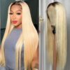 Sunber Blonde With Dark Roots Butterfly Haircut 13x4 Lace Front Wigs - 22