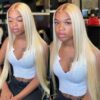 Sunber Blonde With Dark Roots Butterfly Haircut 13x4 Lace Front Wigs - 22