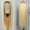 Sunber Blonde With Dark Roots Butterfly Haircut 13x4 Lace Front Wigs - 22