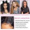 Flash Sale 0 Off Sunber Afro Kinky Curly 5x5 HD Transparent Lace Closure Wig 180% Density Glueless Human Hair Wig - 26